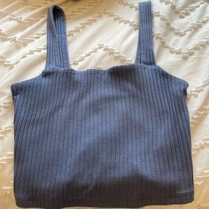 American Eagle blue cropped tank top